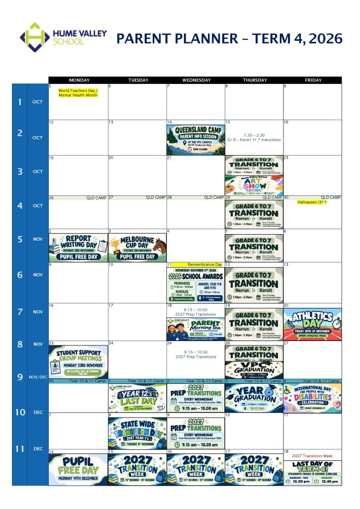 PARENT PLANNER TERM 4 2026
